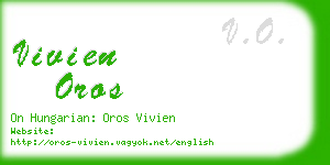 vivien oros business card